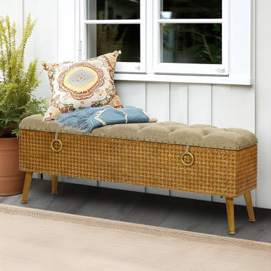 Rattan best sale love bench